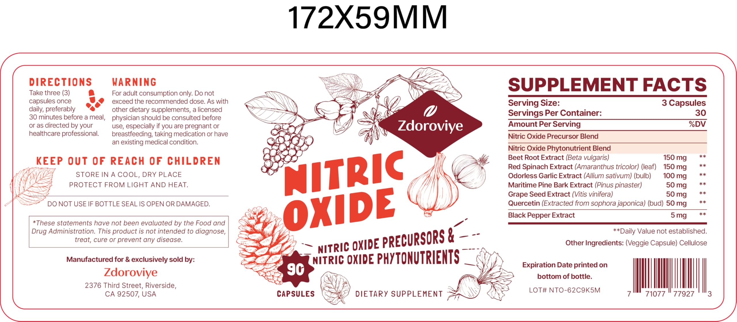 Zdoroviye Nitric Oxide bottle beside workout gear for potential performance support