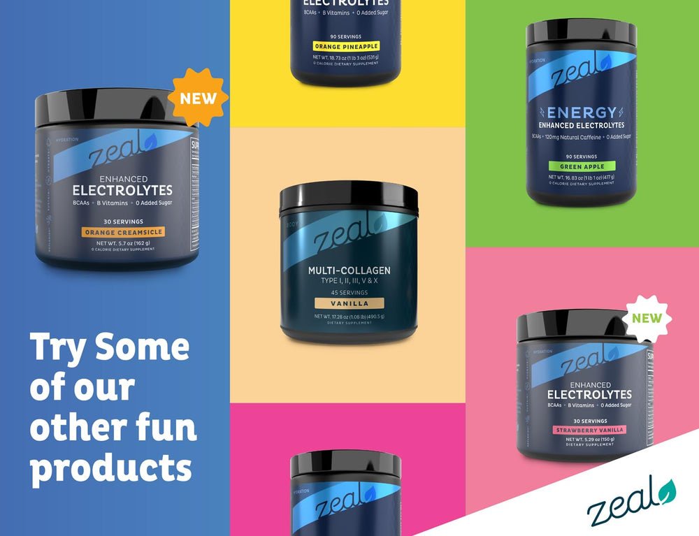 Zeal Electrolyte Powder BCAAs icon suggesting muscle support during workouts