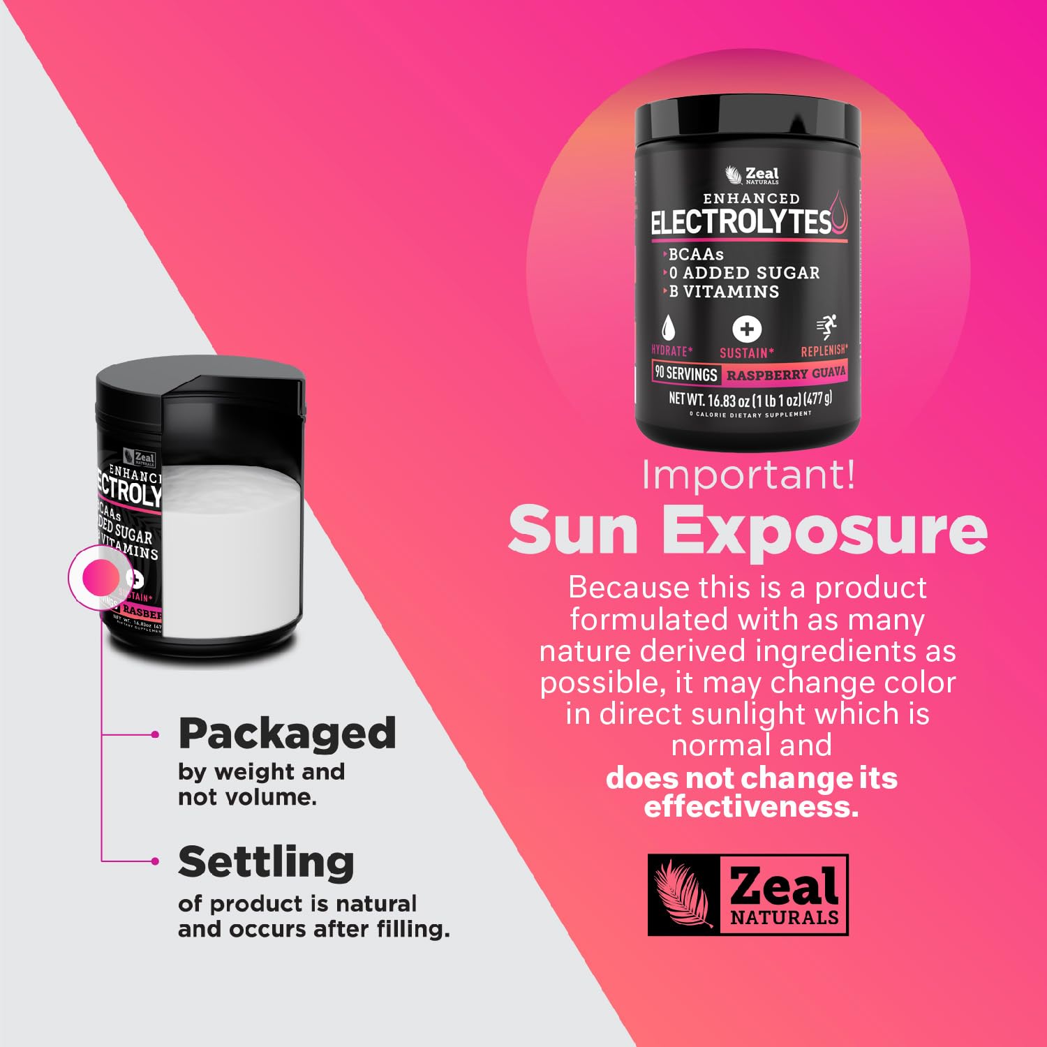 Zeal Electrolyte Powder third-party lab-tested stamp signals quality and purity
