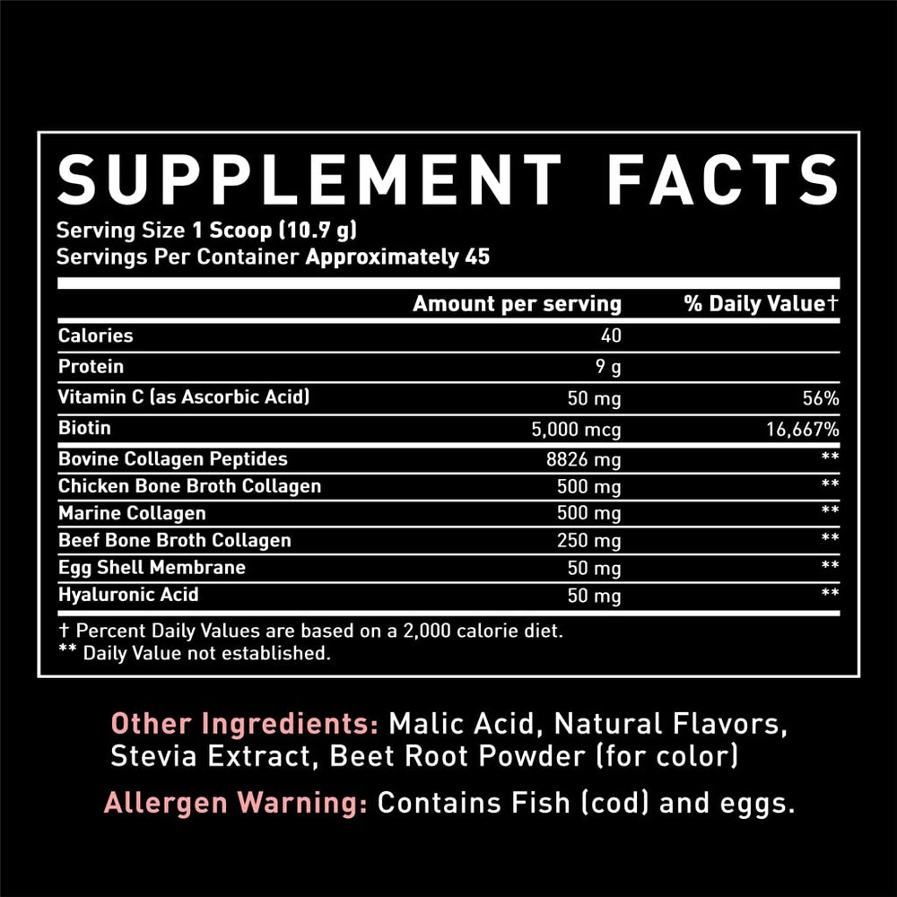 Zeal Naturals collagen hair skin nails close-up highlights product benefits.
