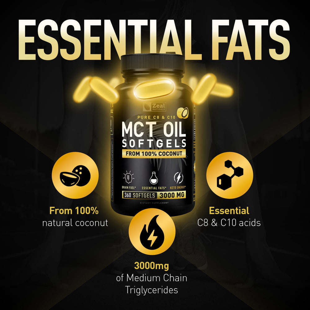 Zeal Naturals MCT capsules highlight keto-friendly energy and mental clarity