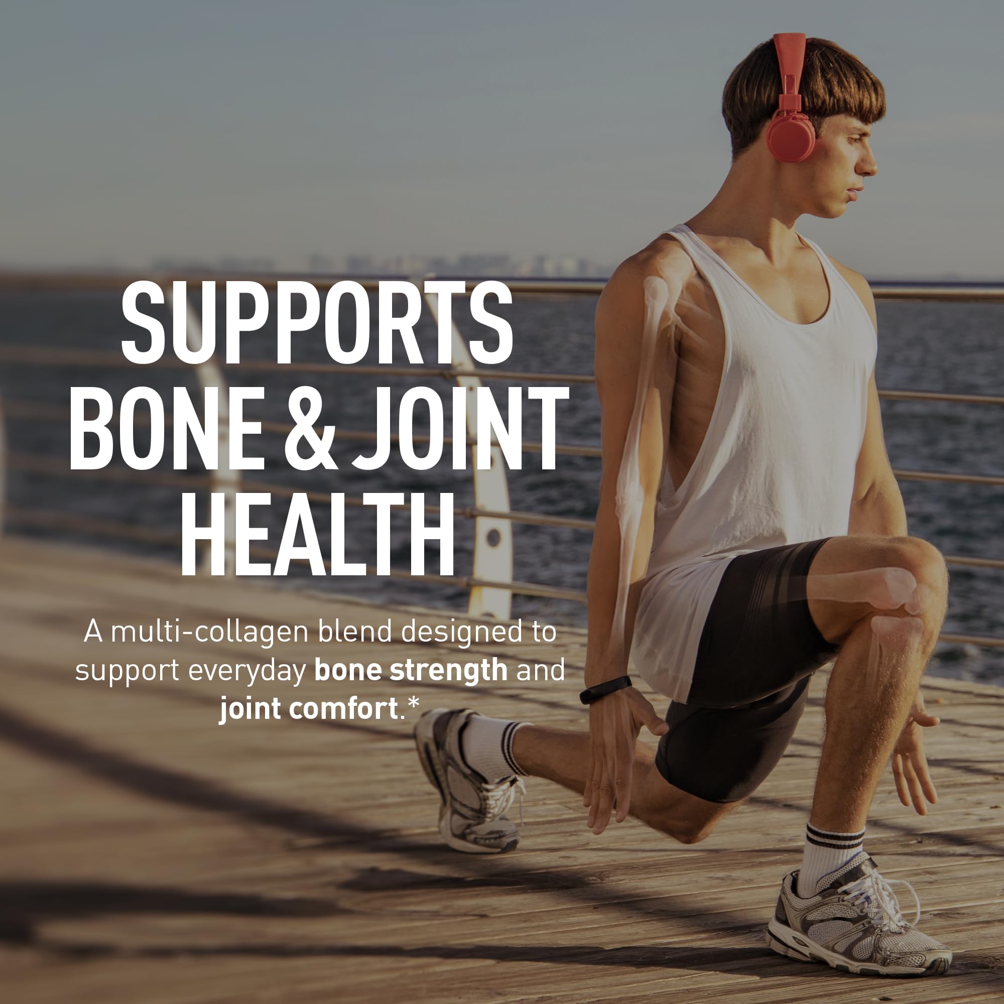 Zeal Naturals Multi Collagen Powder stirred into smoothie for daily protein support.
