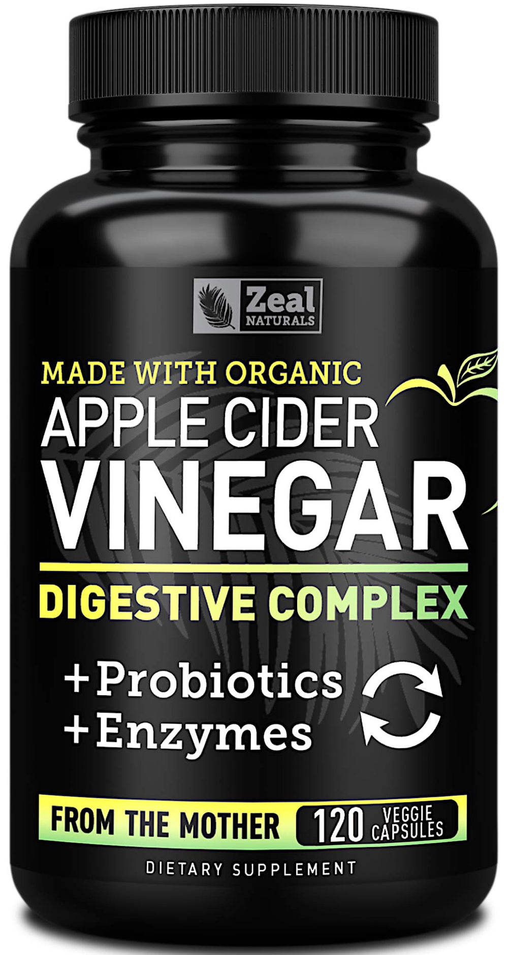Zeal Naturals ACV capsules bottle for convenient daily digestion support