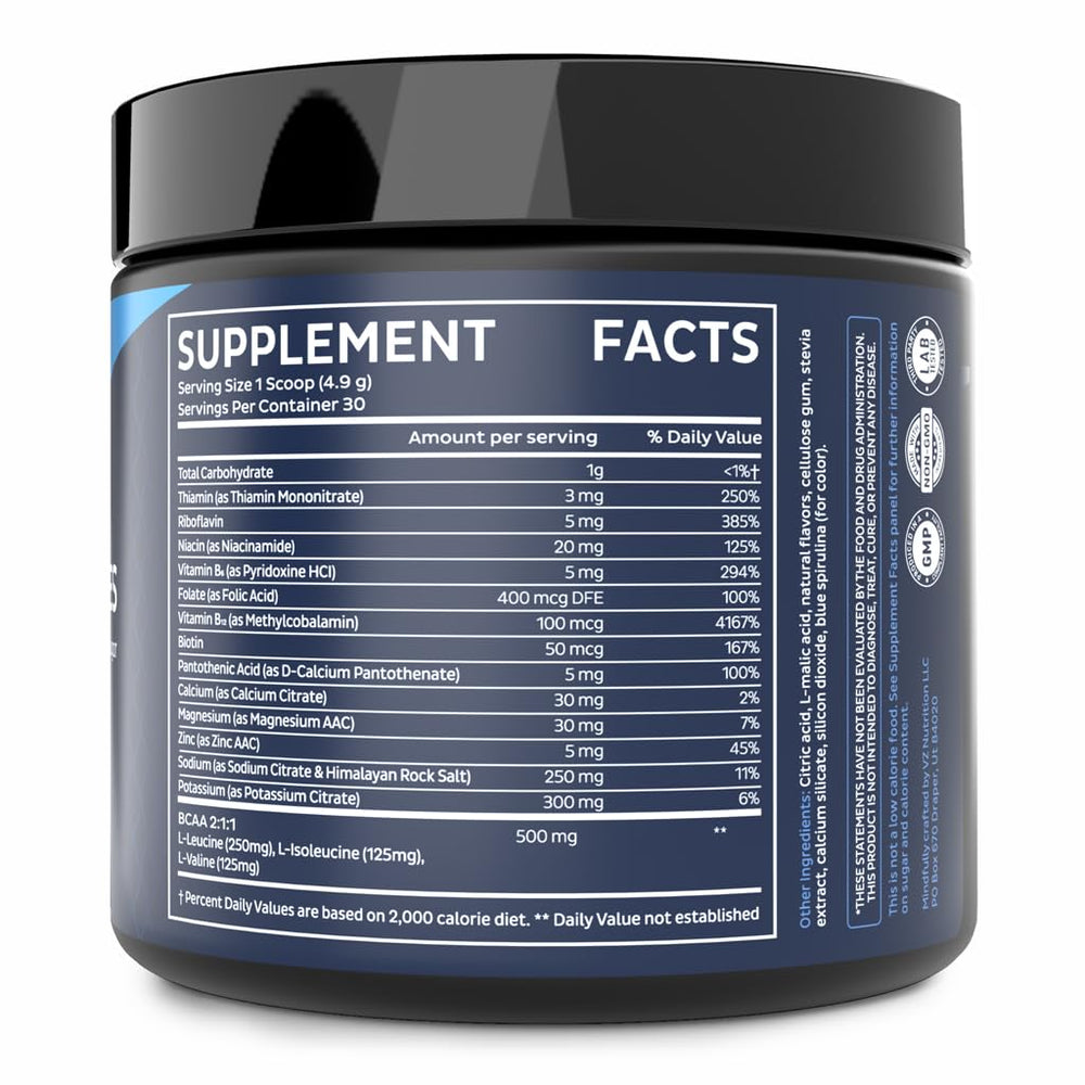 Zeal Electrolyte Powder framed with Red White Blue Frozen Pop flavor