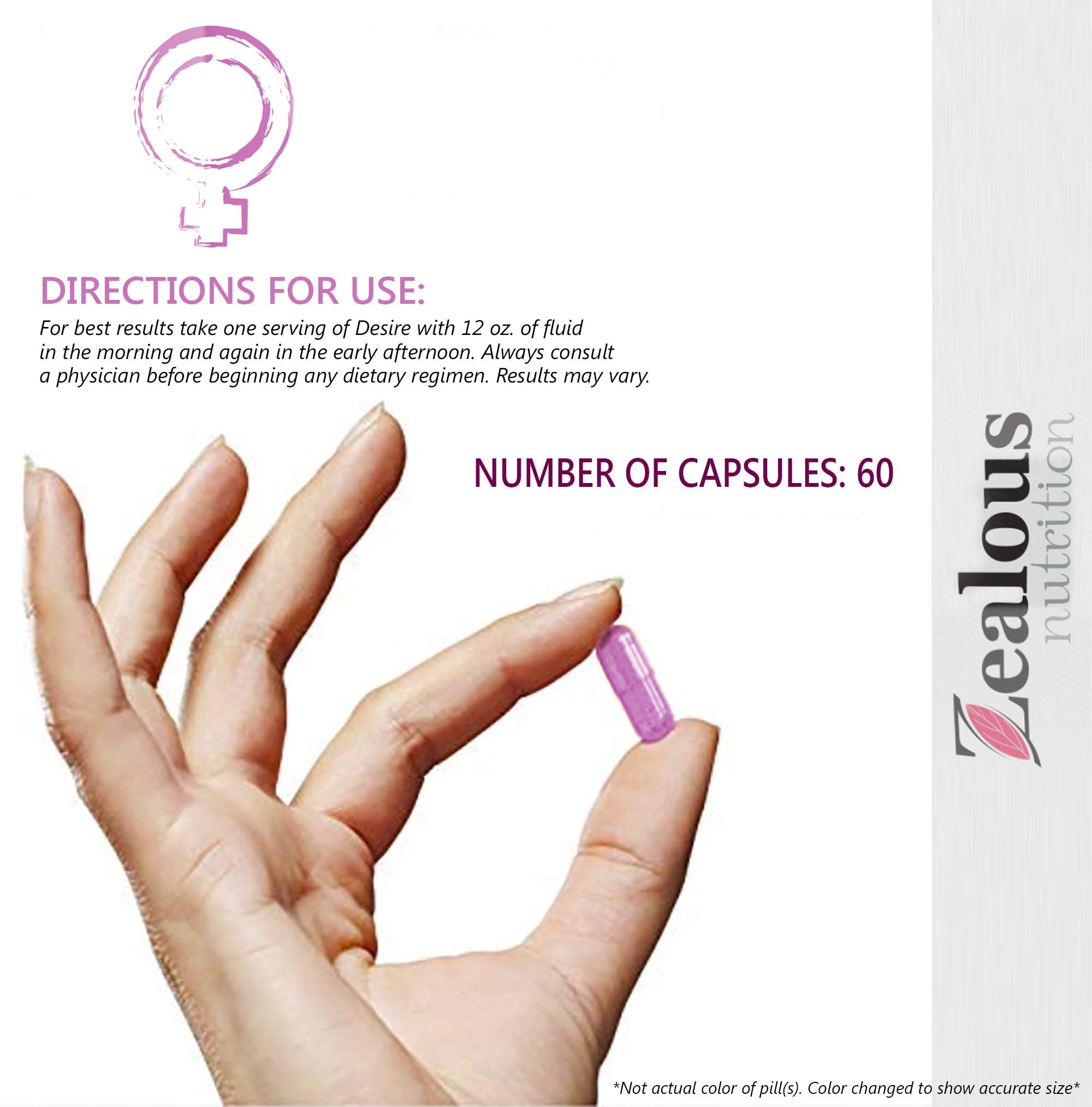 Zealous Nutrition Desire pills inside offer convenient daily wellness support.
