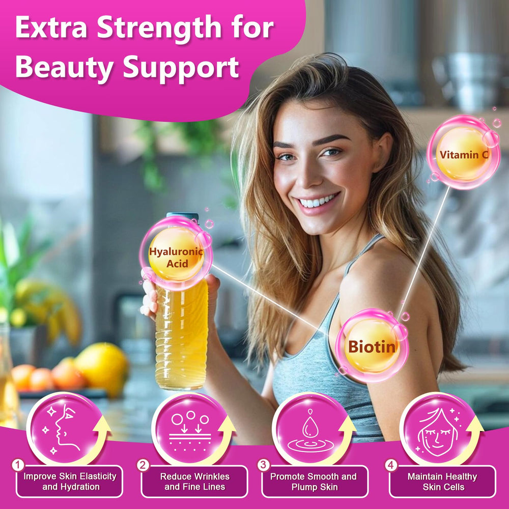 Scoop of ZEBORA Collagen Powder in a cup for daily use