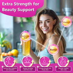 Scoop of ZEBORA Collagen Powder in a cup for daily use