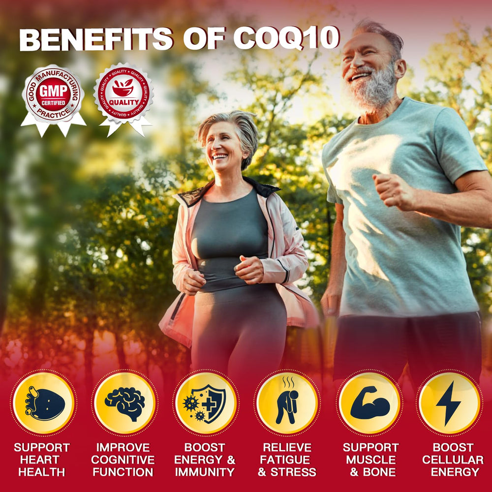 ZEBORA CoQ10 packaging and storage scene illustrating clump-free veggie capsules.