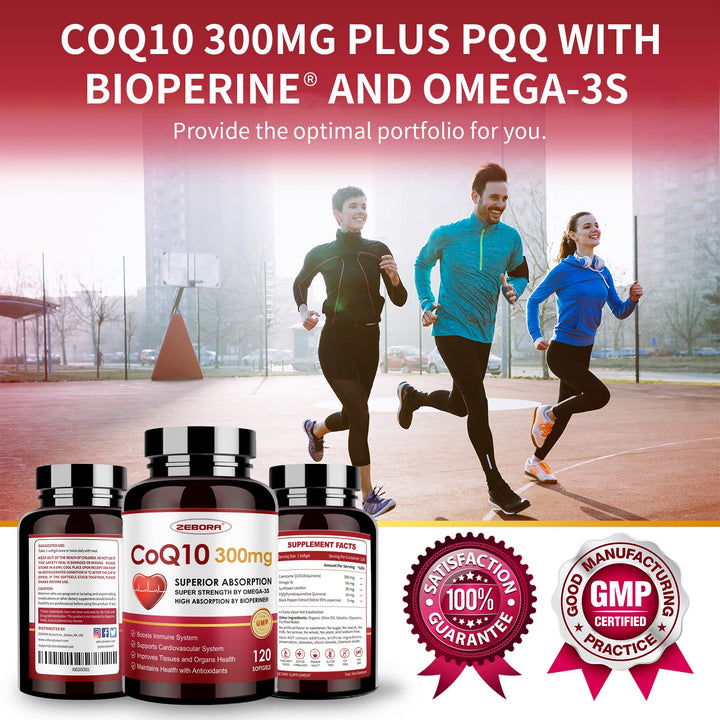 ZEBORA CoQ10 third-party testing seal indicates purity and quality