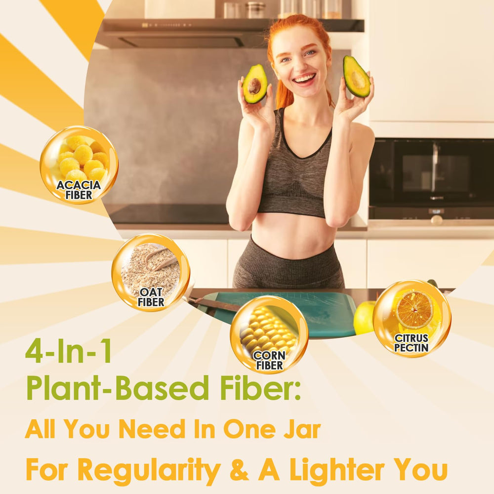 ZEBORA fiber jar label highlights organic blend with acacia and citrus pectin