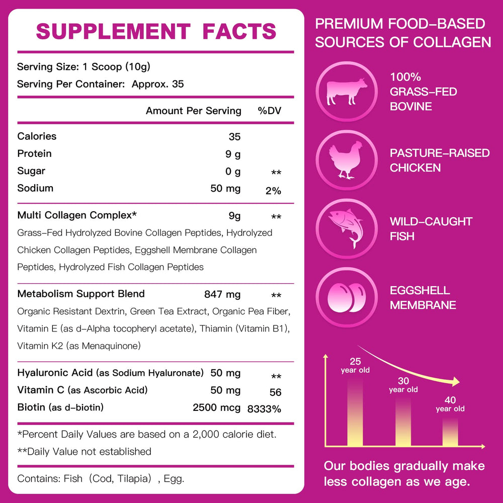 ZEBORA Multi Collagen powder scoop measuring servings for easy daily use.