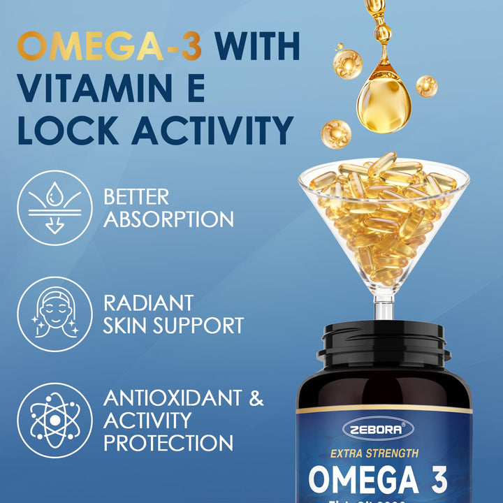 Two ZEBORA softgels in-hand illustrating portable wellness and ease of use.