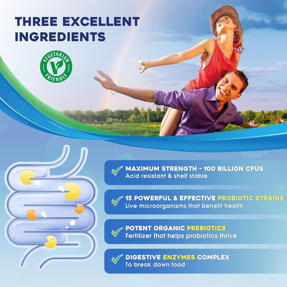 ZEBORA Probiotics capsules on a white background for convenient daily digestion support.