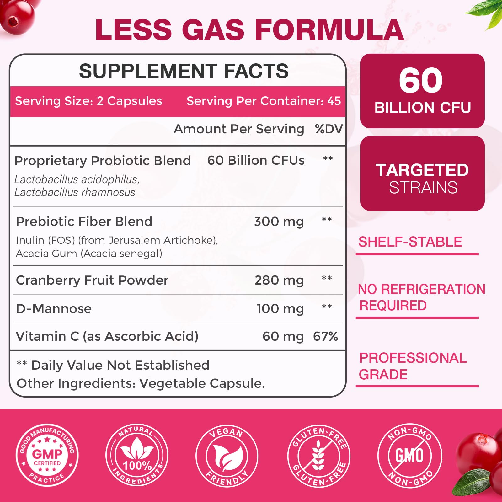 ZEBORA Probiotics vitamin C provides antioxidant support for daily resilience.