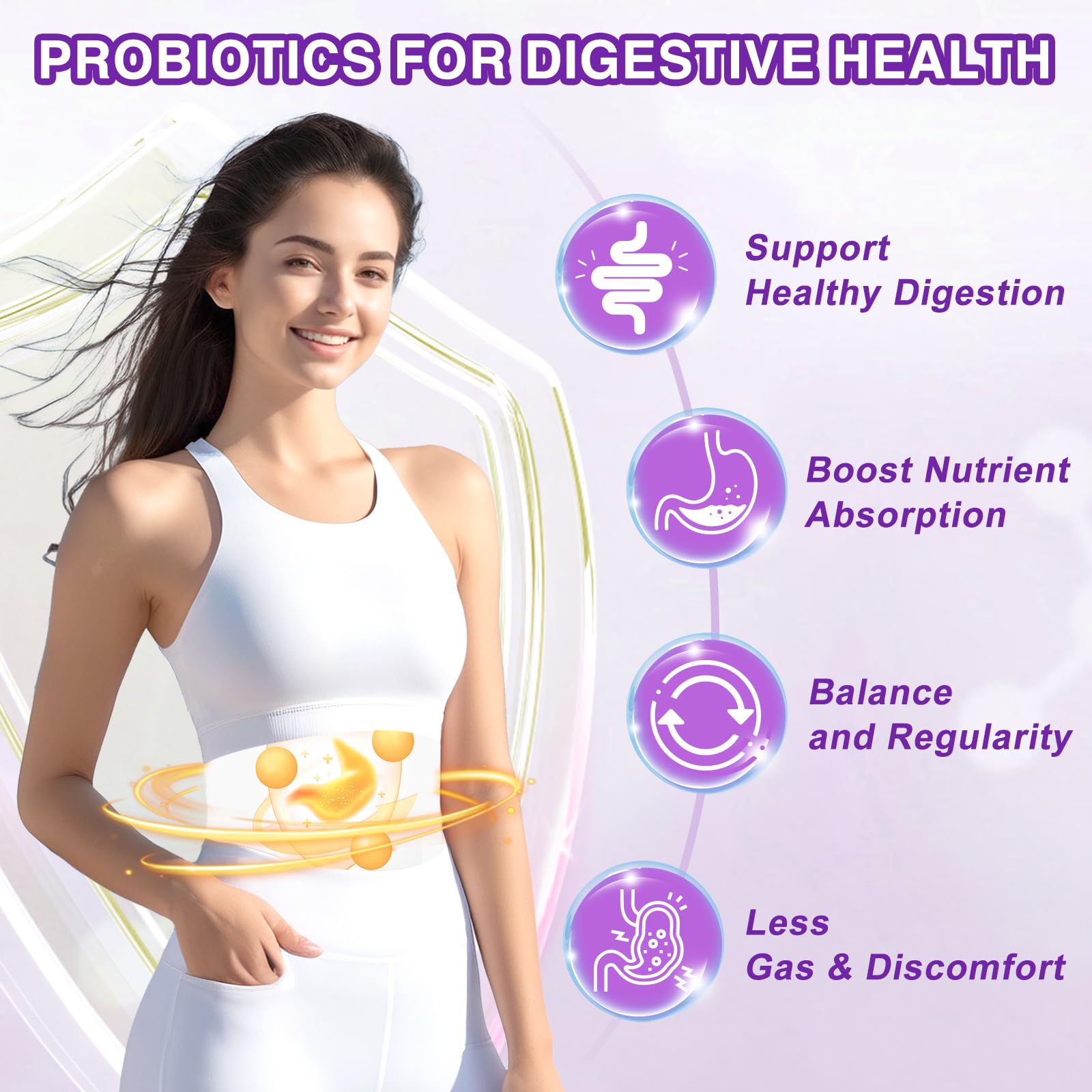 ZEBORA Probiotics capsules close-up emphasizing veggie capsules