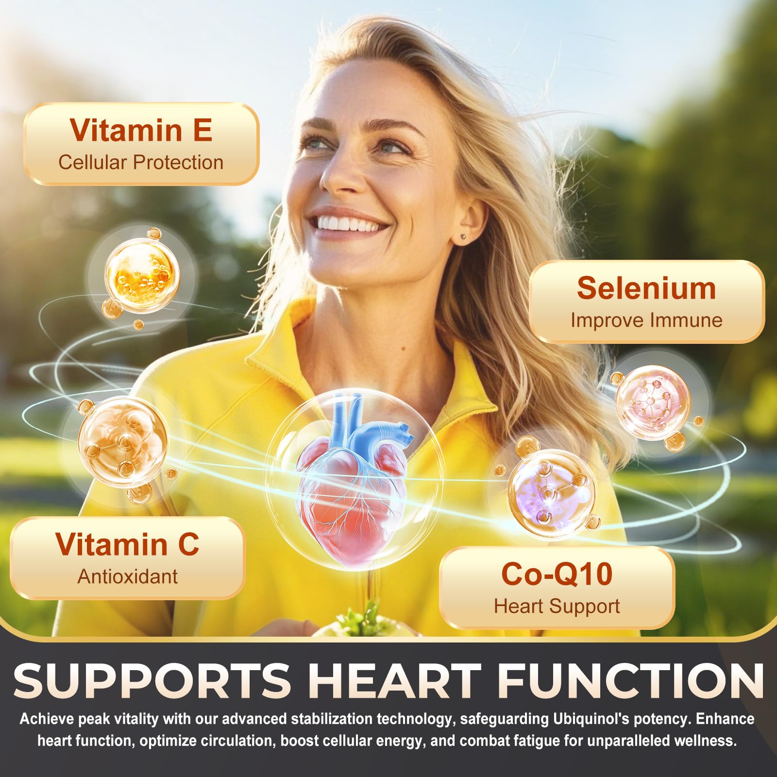 ZEBORA ubiquinol CoQ10 capsules closeup showing smooth softgel texture