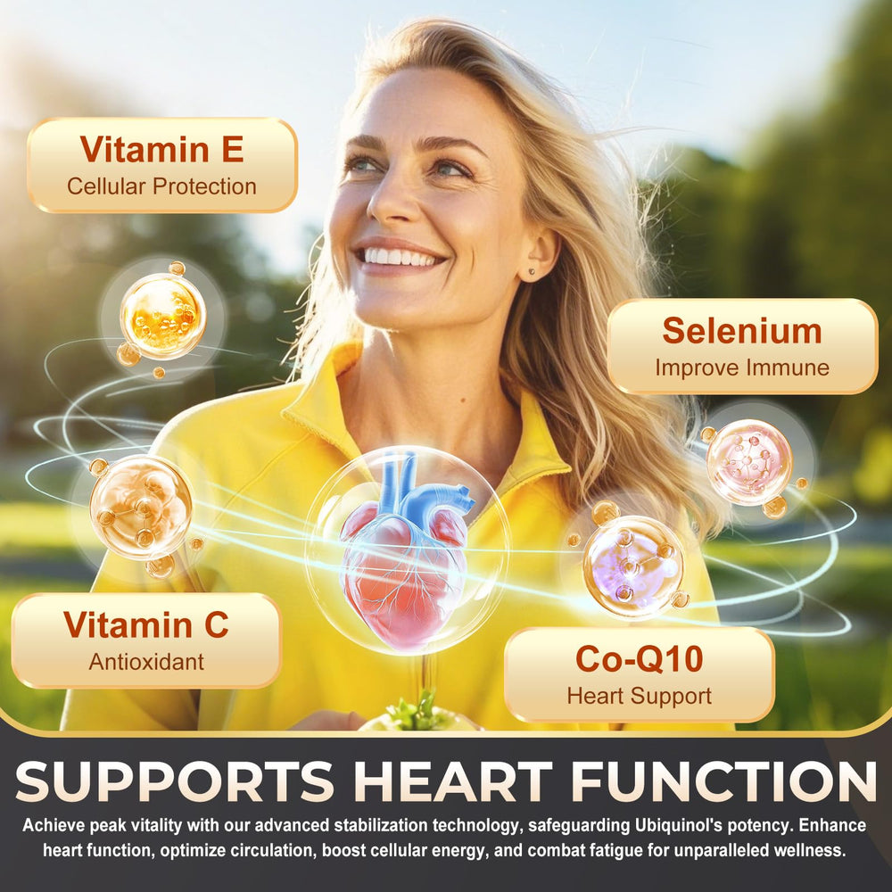 ZEBORA ubiquinol CoQ10 capsules closeup showing smooth softgel texture