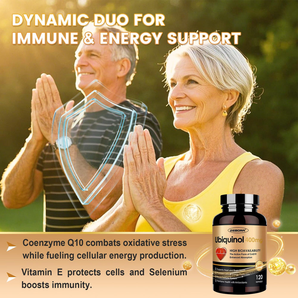 ZEBORA ubiquinol CoQ10 GMP seal signaling purity and safety
