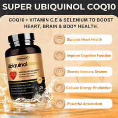 ZEBORA ubiquinol CoQ10 label closeup with GMP quality promise