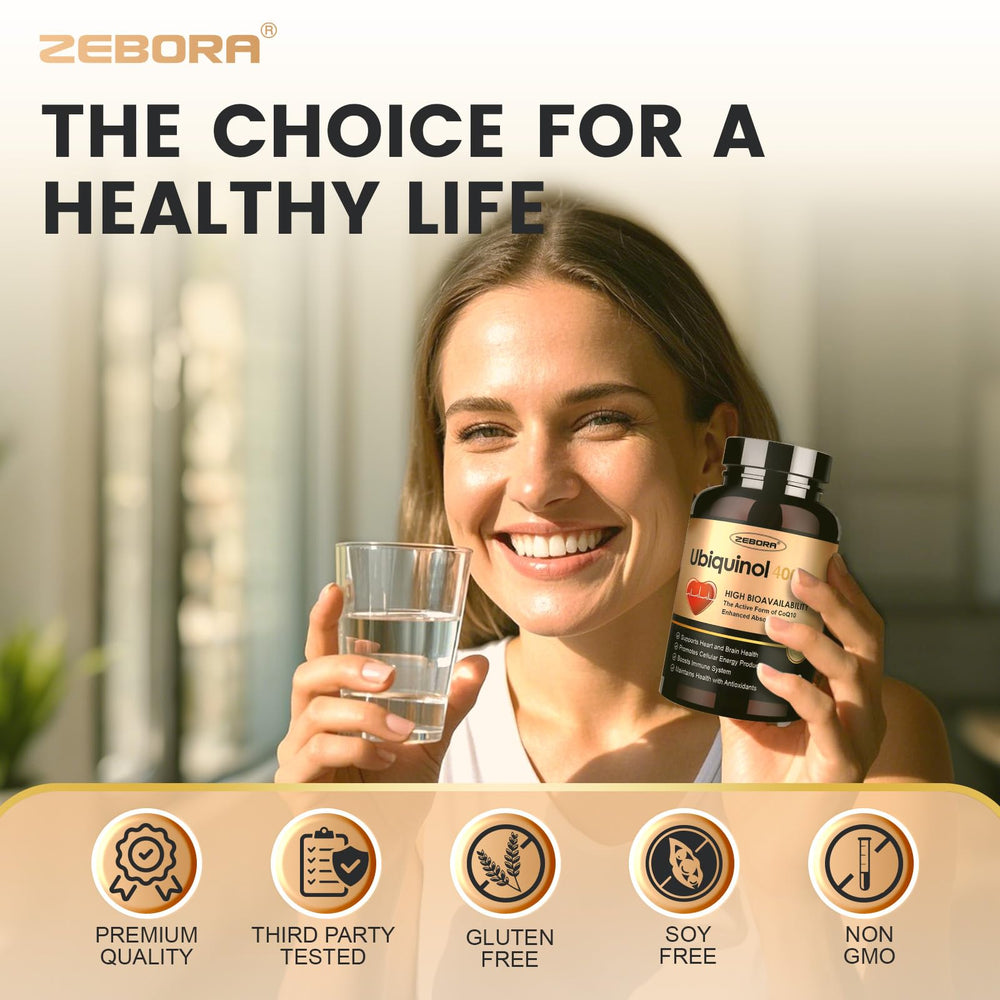 ZEBORA ubiquinol CoQ10 recyclable packaging supports eco-conscious use