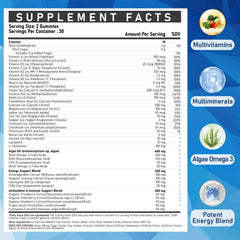 ZEGBALP men's multivitamins gummies bottle back shows nutrient blend details