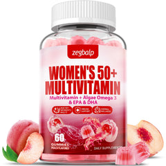 ZEGBALP sugar free women 50 plus multivitamin bottle promotes daily wellness with essential nutrients