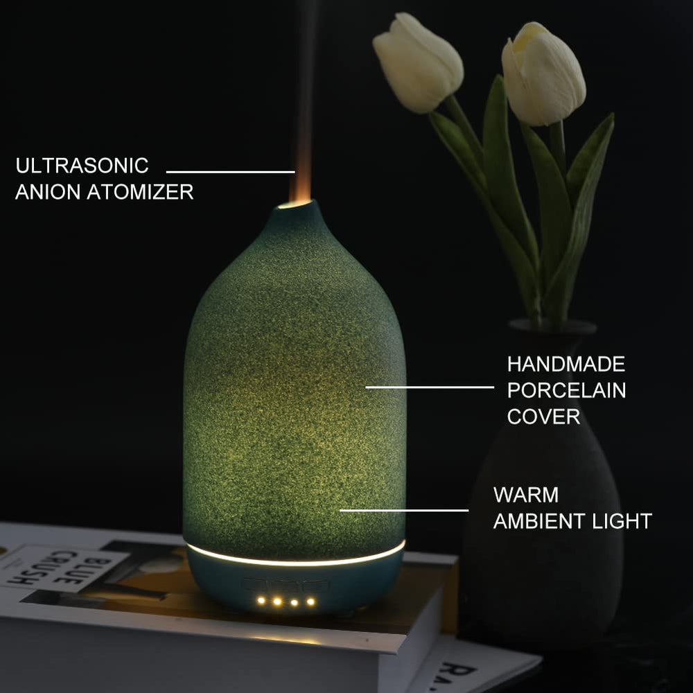 ZEIGGA LAB diffuser glows with warm ambient light for cozy rooms.