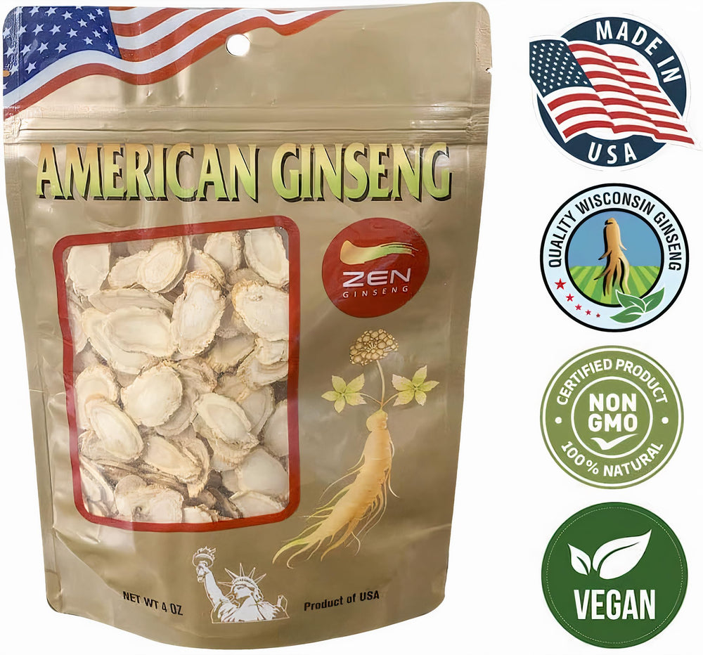 Zen Ginseng product packaging display, easy to store and access.