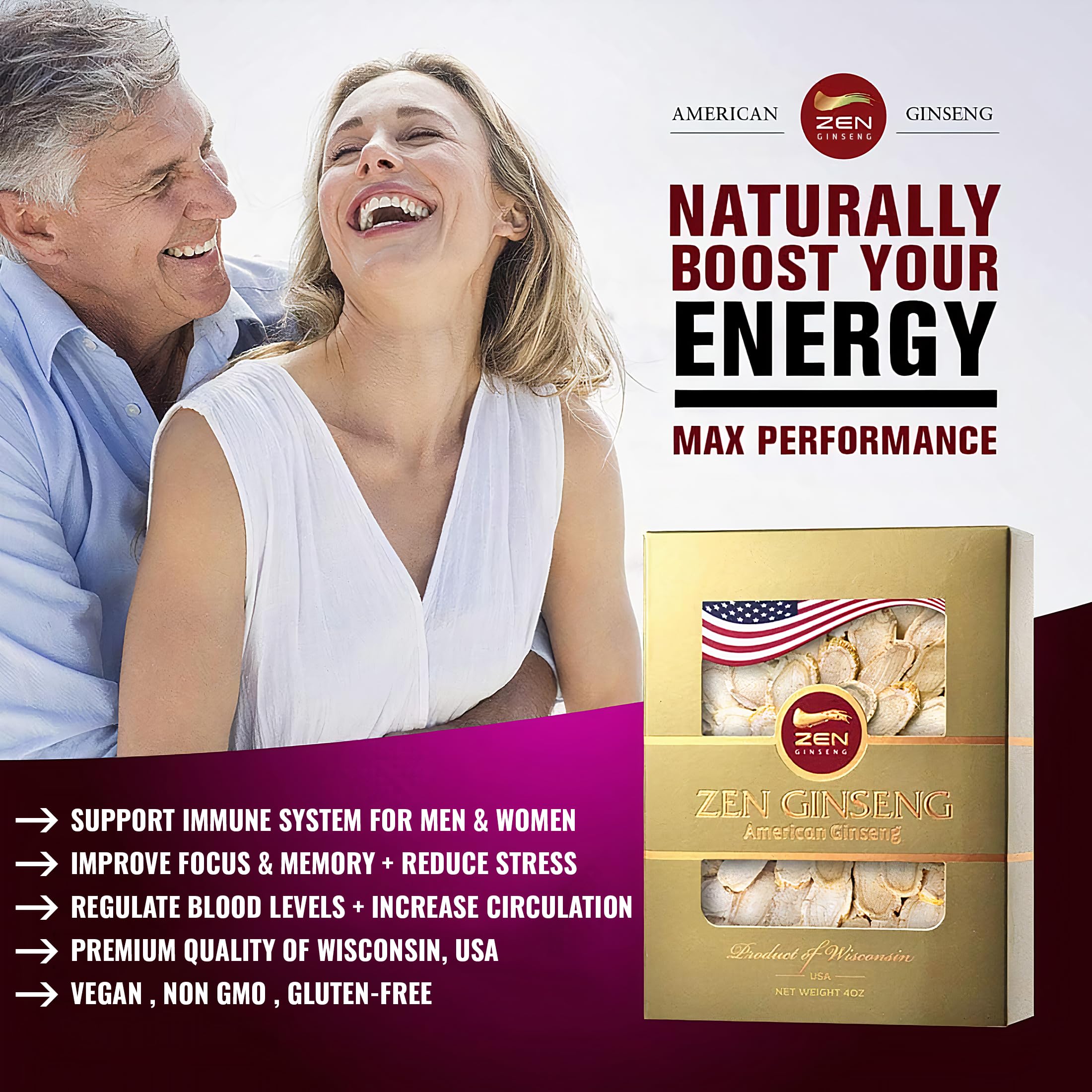 Zen Ginseng slices closeup slices showing natural texture for daily vitality