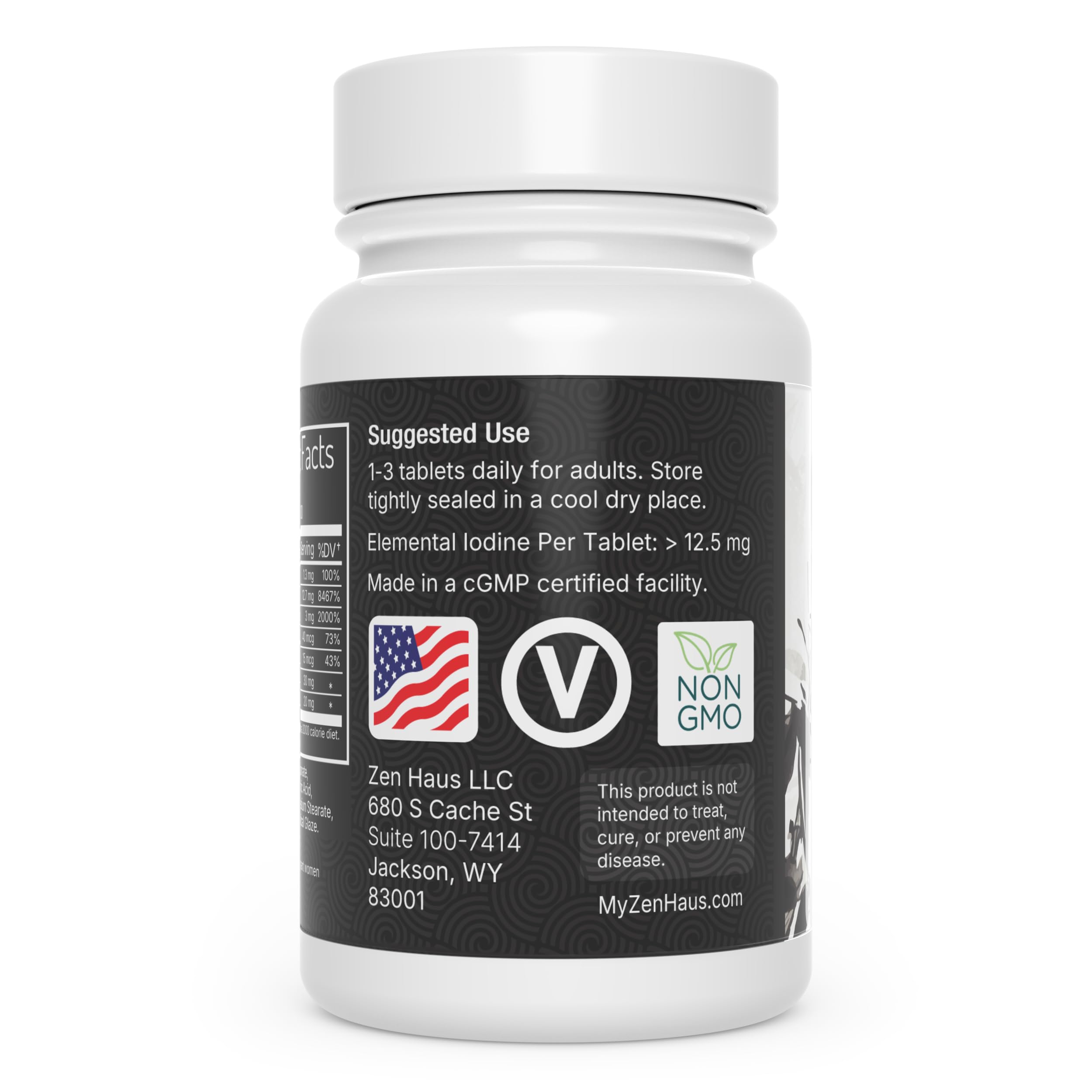 Zen Haus L-tyrosine tablet highlighting balanced ingredient blend
