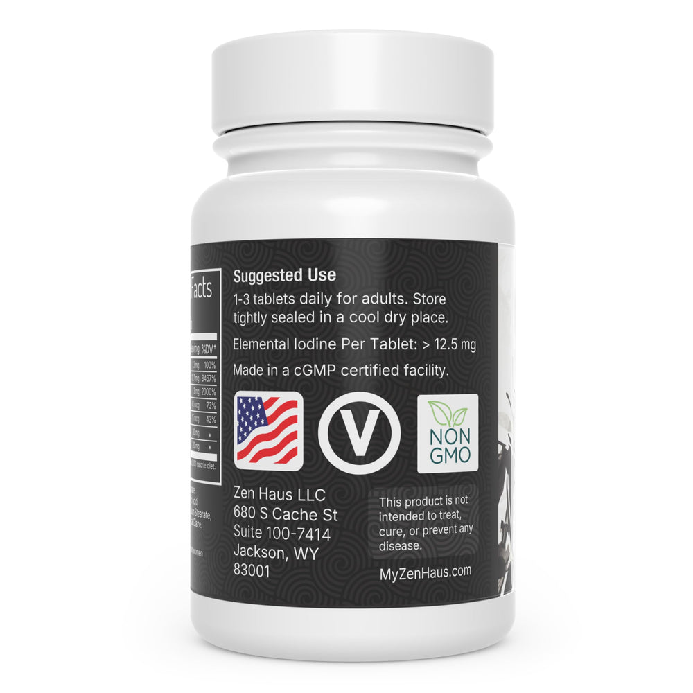 Zen Haus L-tyrosine tablet highlighting balanced ingredient blend