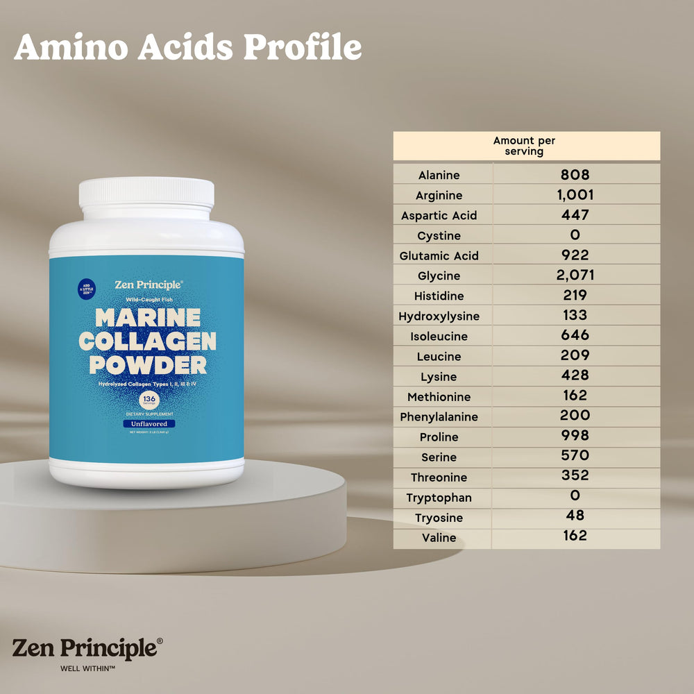 Unflavored collagen powder blending into beverages with ease.