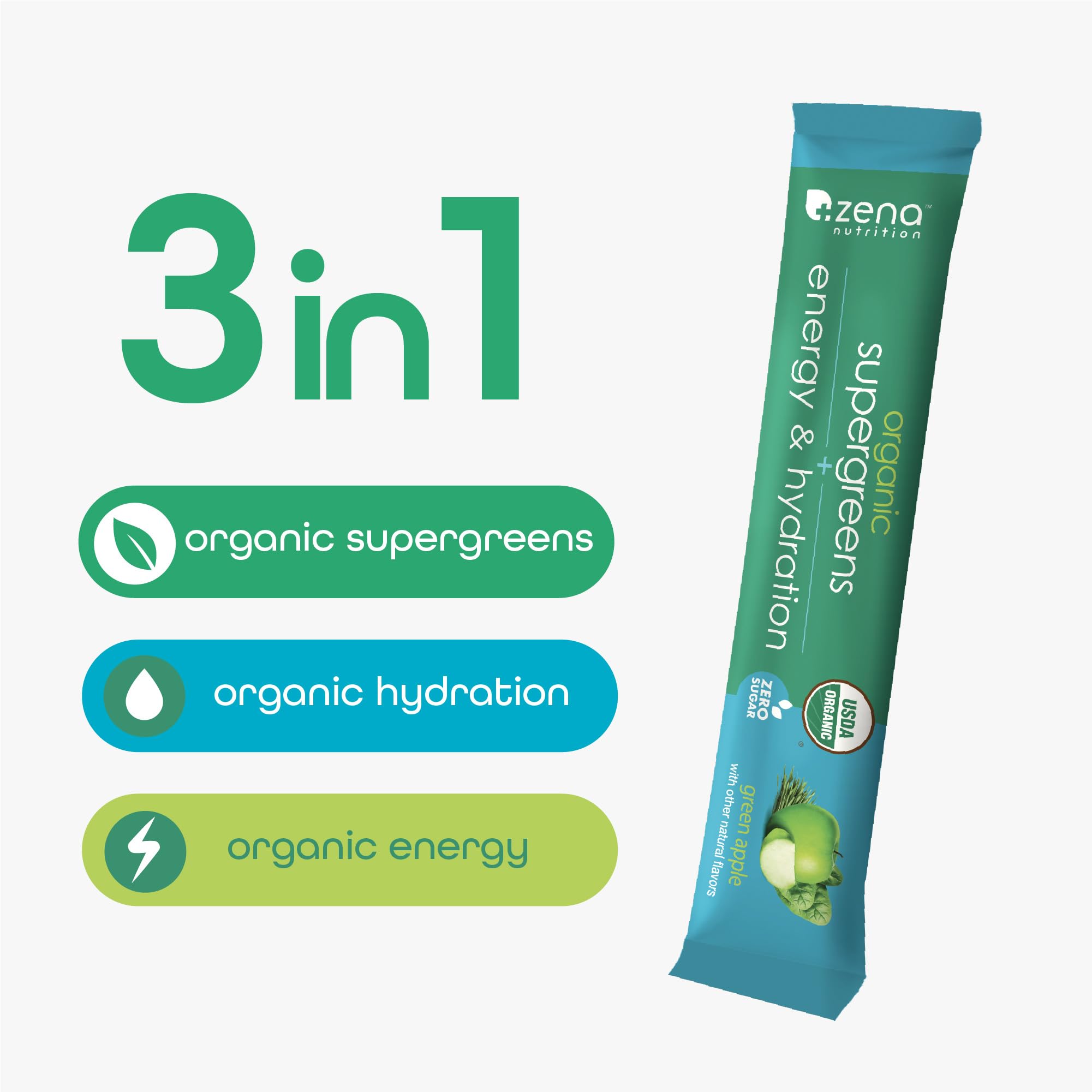 Close-up of Zena Nutrition 70+ superfoods blend.