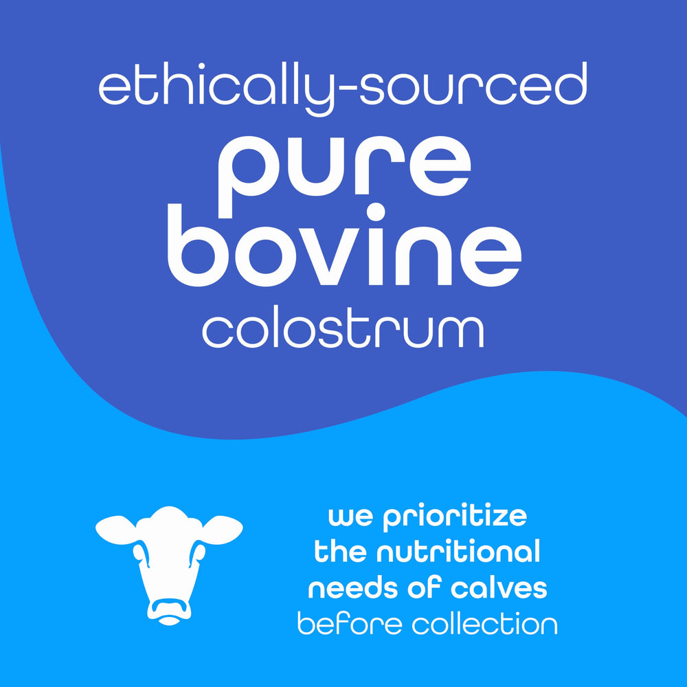 Zena Nutrition bovine colostrum powder tub label reveals clean, gluten-free formula.