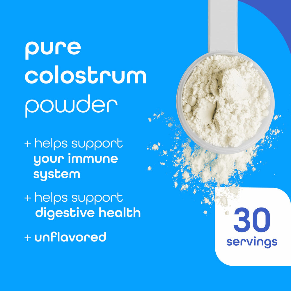 Zena Nutrition colostrum powder scoop for quick daily serving.