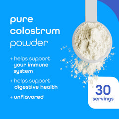 Zena Nutrition colostrum powder scoop for quick daily serving.