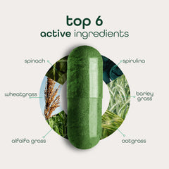 Zena Nutrition Organic Super Greens capsules for on-the-go daily nutrition