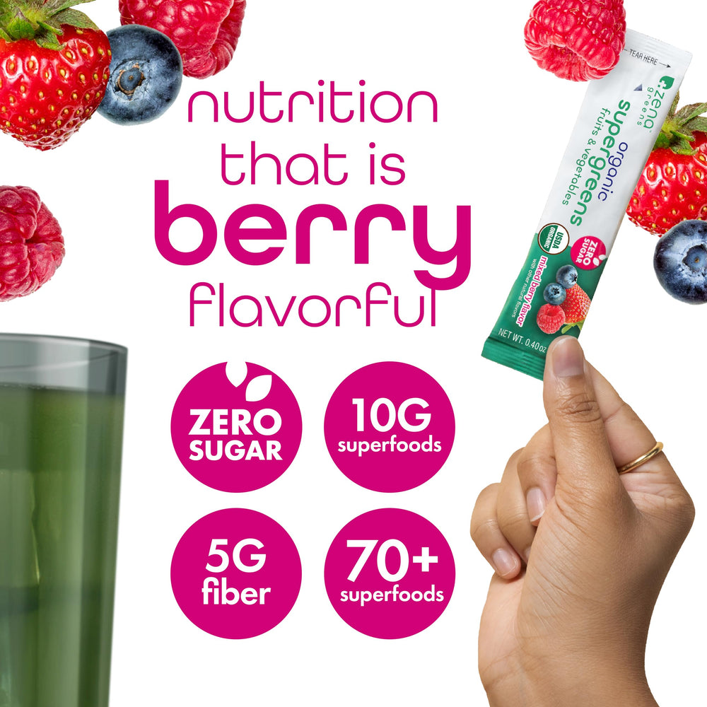 Close-up of spirulina and chlorella blend in Zena Nutrition Organic Super Greens.