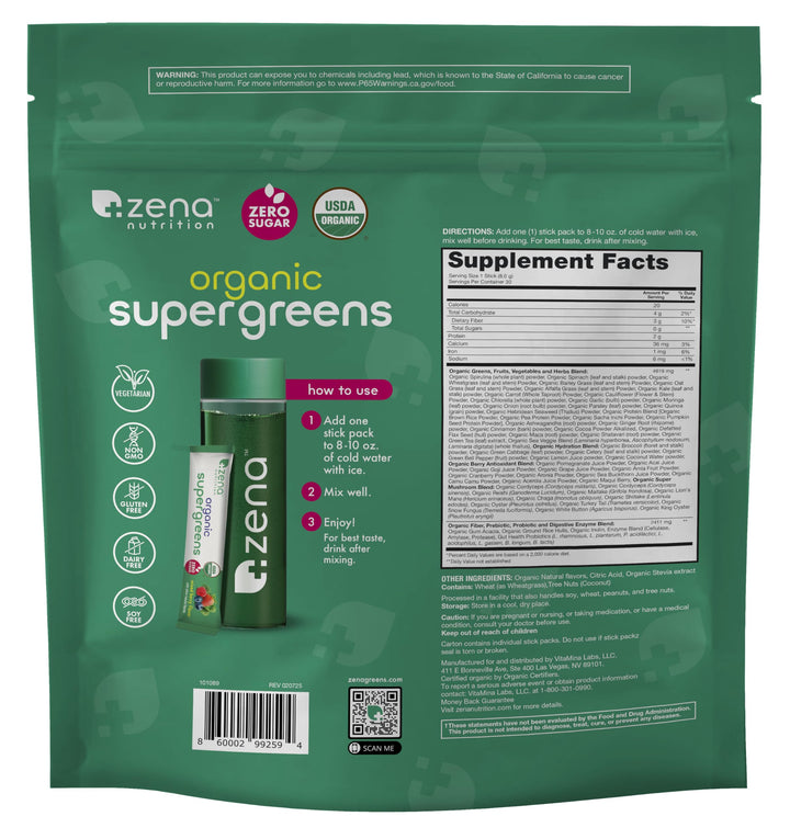 Zena Nutrition mixed berry flavor tastes great and nourishes.