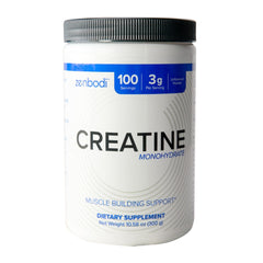 Zenbodi Creatine Monohydrate container close-up for reliable energy support