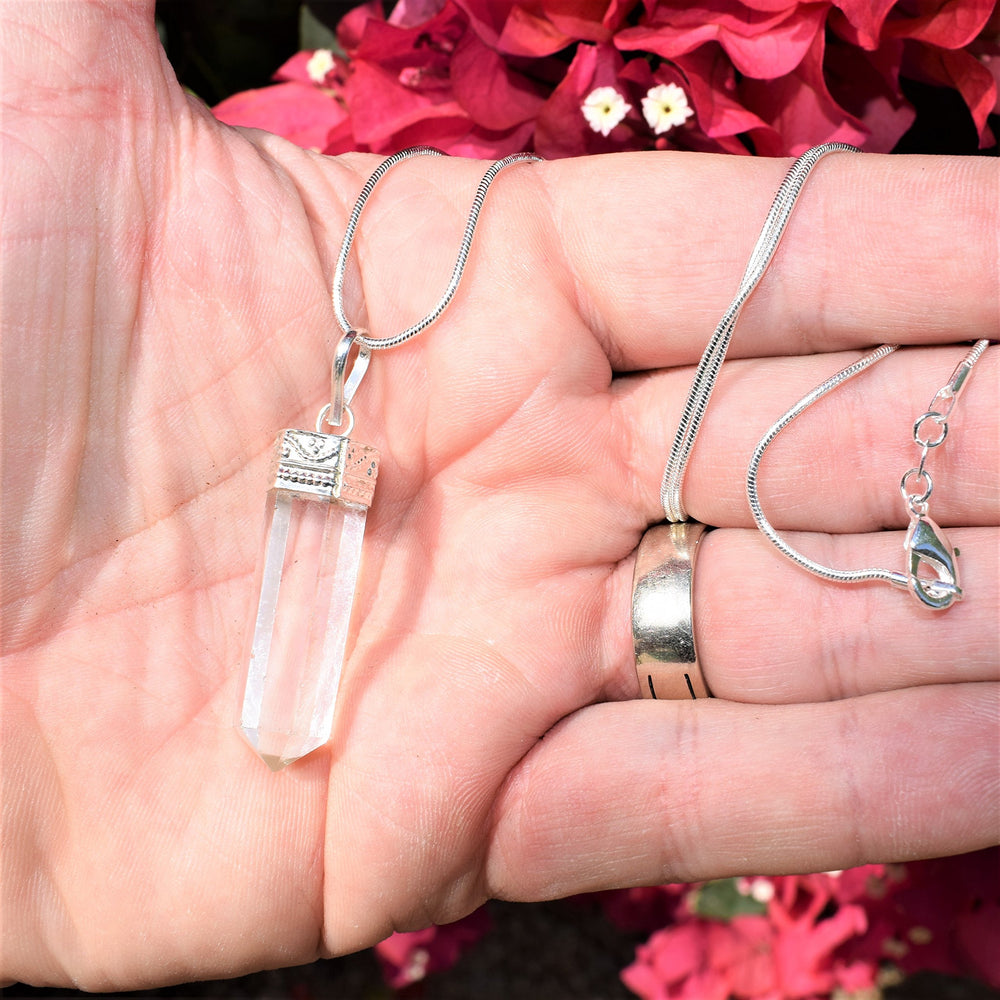 Zenergy Gems 20-inch Silver Chain shown with pendant for ready-to-wear style.