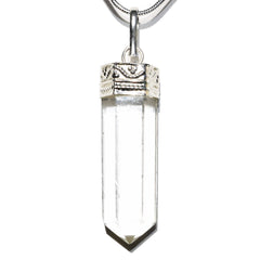 Zenergy Gems Charged Amplifier Pendant: faceted quartz for energy focus.