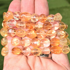 Zenergy Gems Natural citrine beads detail highlighting radiant positivity.