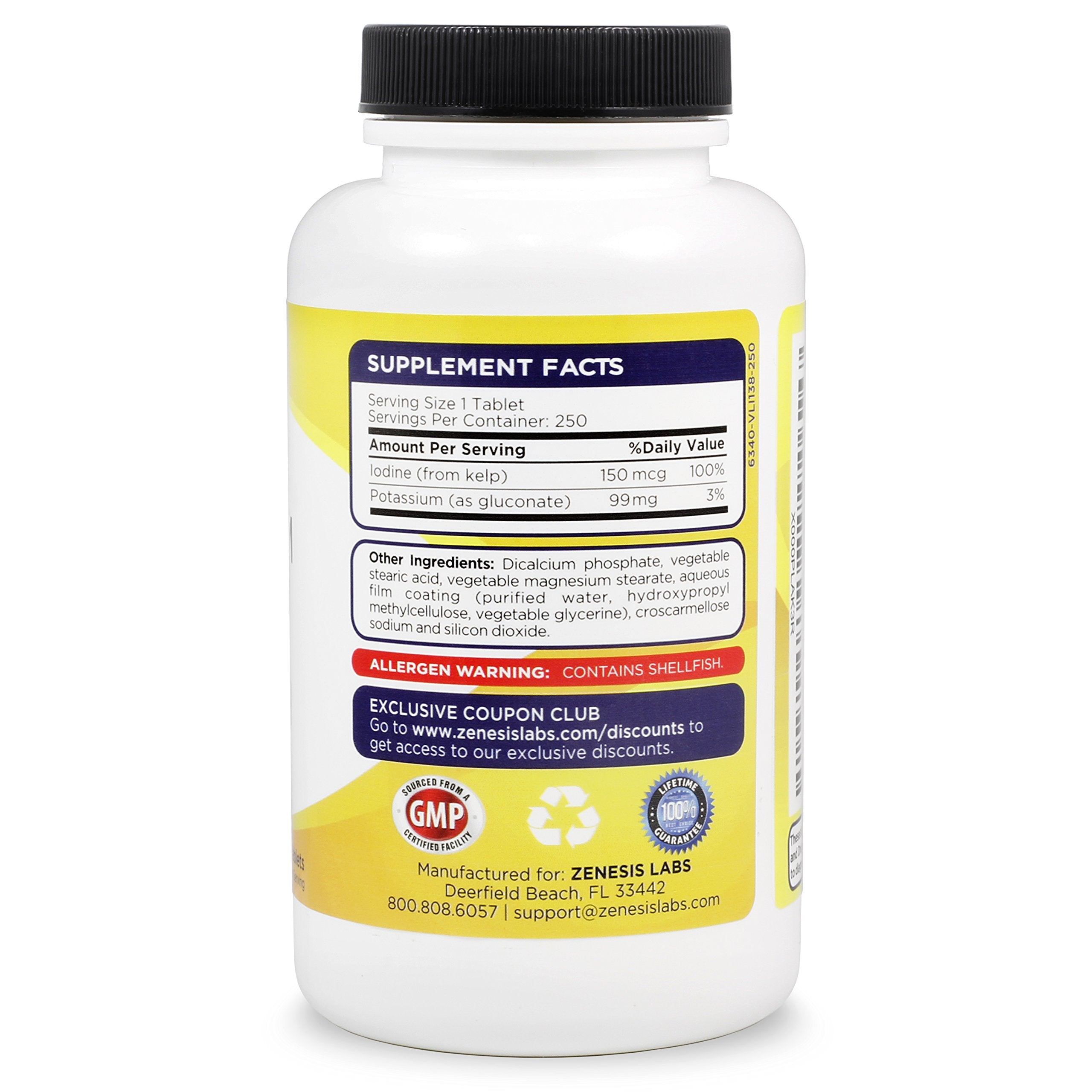 Zenesis Labs unflavored tablets bottle front, no artificial flavors ideal for minimal taste.