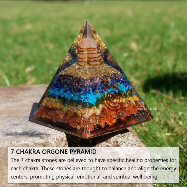 ZENFULSTONE Orgone Pyramid tan color enhances meditation ambiance.