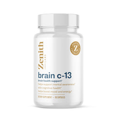 Zenith Labs Brain C-13 bottle with label signaling natural cognitive support