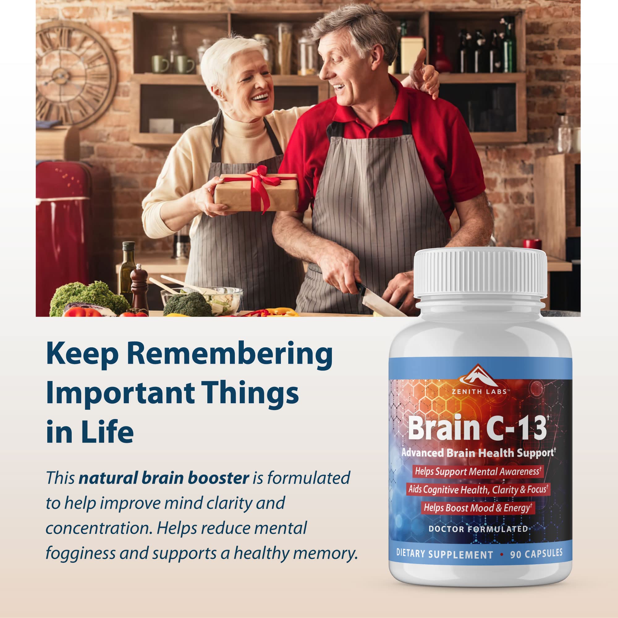 Relaxed scene featuring Brain C-13 for calm mood and concentration