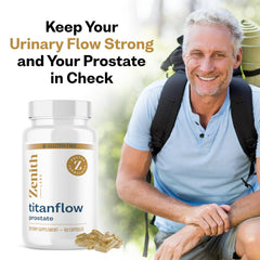 TitanFlow label detail highlights pumpkin seed oil blend