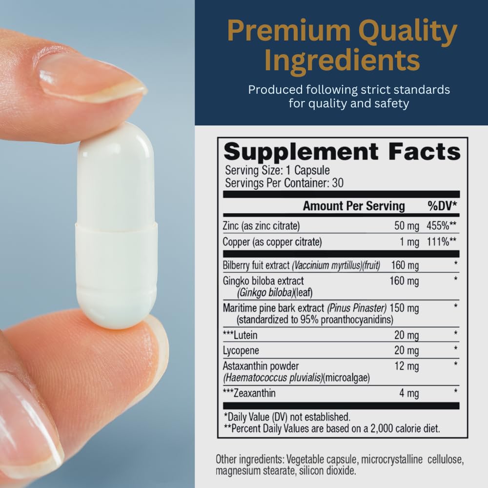 Zenith Labs Vision 20 pills close-up for convenient near and far vision tasks