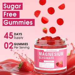 ZenithNutri Magnesium Glycinate Gummies with ashwagandha spectrum for daily calm.
